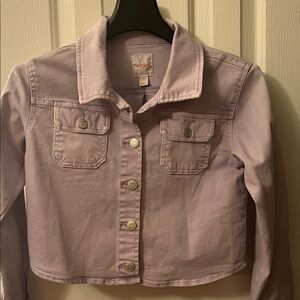 Cat & Jack Lavender cropped jacket size 10/12